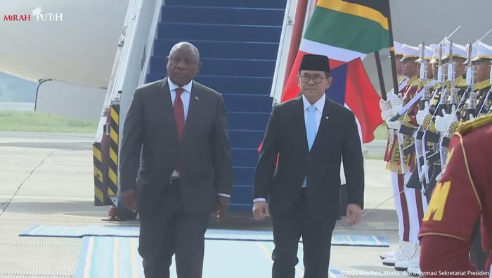Penguatan Kemitraan Strategis, Presiden Afrika Selatan Cyril Ramaphosa Tiba di Jakarta untuk Bertemu Prabowo