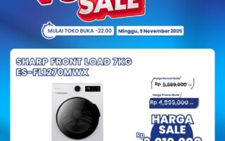 Kesempatan Emas! Mesin Cuci Front Load 7KG Hanya Rp 3 Jutaan di Transmart Full Day Sale Hari Ini!